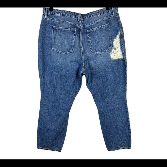 GOOD AMERICAN GOOD VINTAGE distressed baggie straight leg jeans size 16 NWT - Picture 7 of 10